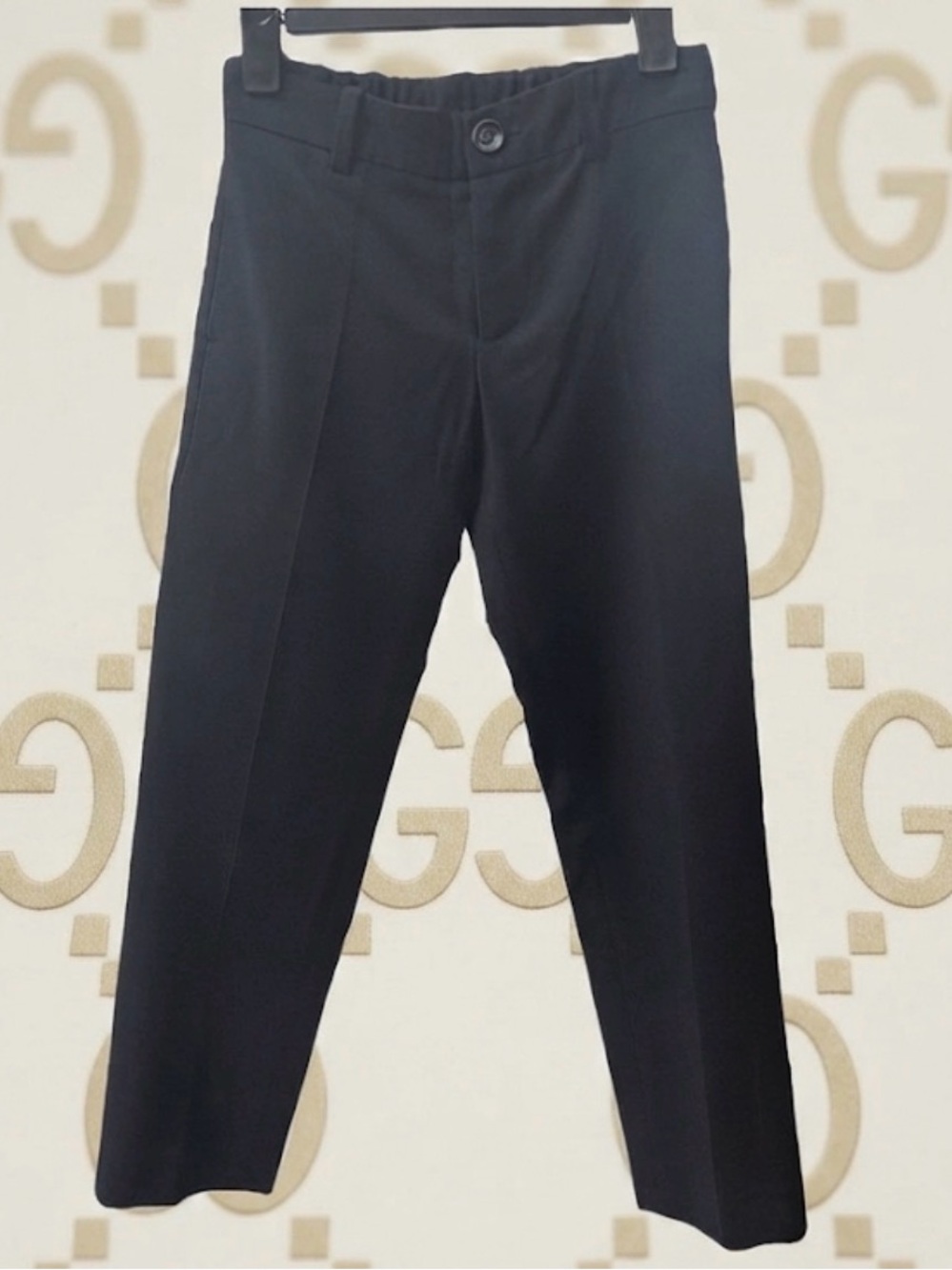 New Authentic Gucci luxury designer boys black dress pants sz 6